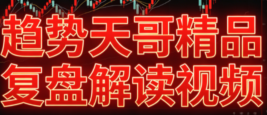 趋势天哥精品复盘解读视频